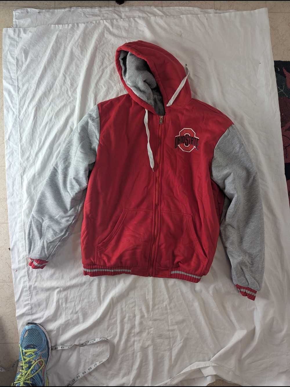 Ohio State Buckeyes Red & Gray Men's Hoodie 3XL - Picture 3 of 9